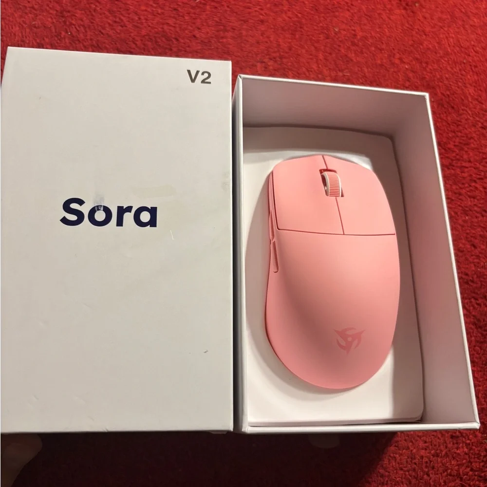Sora Ninjutso V2 Pink Wireless Gaming Mouse with 4K 8K Dongle Open Box